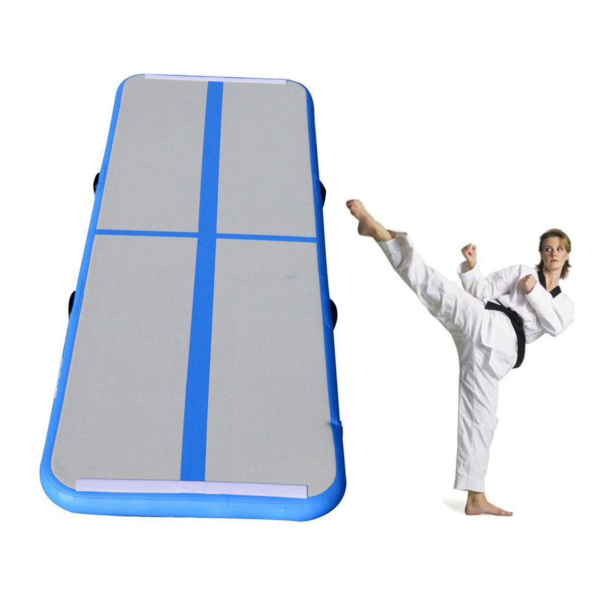 AmyHomie Air Track Inflatable Gymnastics Mat 4in thick Tumbling Mat,Inflatable Yoga Mat For Home/Gym/Outdoor Use