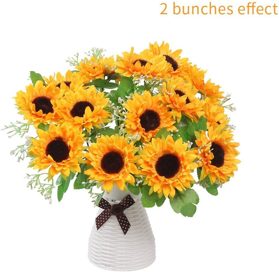 AmyHomie Artificial Sunflower Bouquet Flowers